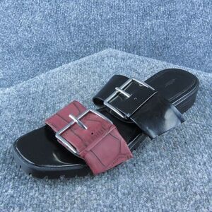 Zara Women Slide Sandal Shoes Black Synthetic Size 41‎ Medium
